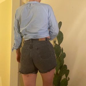 Vintage Black High Waisted Jean Shorts